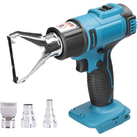 YMYNY Chauffage sans fil avec batterie au lithium et 2 buses, compatible avec la batterie au lithium Makita 18 V, multicolore
