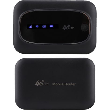 Modem WiFi 4G, routeur mobile sans fil, point d'accès portable pour l'Europe et l'Asie (noir)
