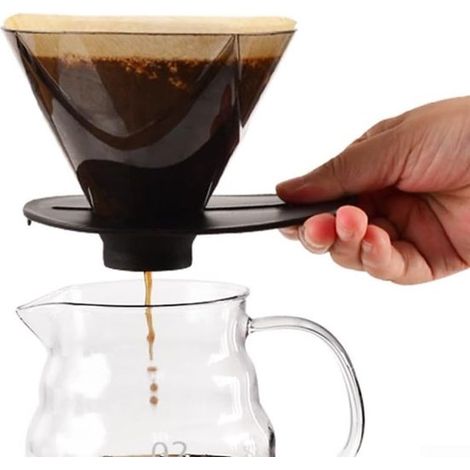 Kaffeefilter Kaffeefilterhalter Kaffeefilter für unterwegs Kaffeefilterhalter mit Ausguss Wiederverwendbar Umweltfreundlich Nachhaltig Espresso B (1/5)