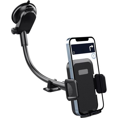 Support Voiture Smartphone Ventouse Super Forte, Universel, Rotatif 360°, Tableau Bord, Par-Brise, GPS (1/5)