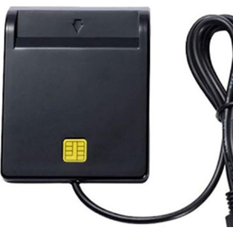 Smart Card Reader USB ATM Bank Tax Declaration IC Card Reader Connector ID Device Authenticator ID Card Reader Smart Card Black 500382890 (1/5)