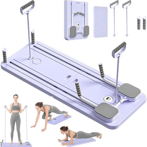 Pilates Reformer, Pilates Pliable, La Roue Abdominale Push-Up Rebondit Automatiquement Minuterie,Planche Abdominale Pilates Multifonction pour La Maison Et La Salle De Sport (1/5)