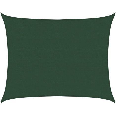 vidaXL Vela Parasole 160 g/m² Verde Scuro 6x8 m in HDPE