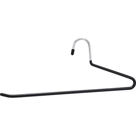 Cintres porte-pantalon, Accessoires de rangement Enfilage facile, lot de 10, Chromé (1/3)