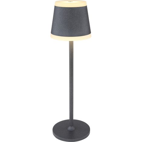 Globo - lámpara de mesa - Ridley - gris - metal - Ø 11cm - LED - (1/5)