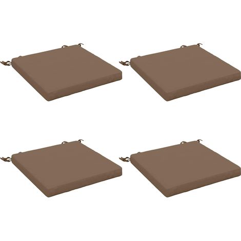 Coussins de siège 4 pièces SOEST 4 pc 100 % polyester Taupe vidaXL