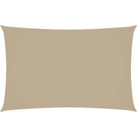 Toldo de vela rectangular tela Oxford beige 2,5x5 m vidaXL