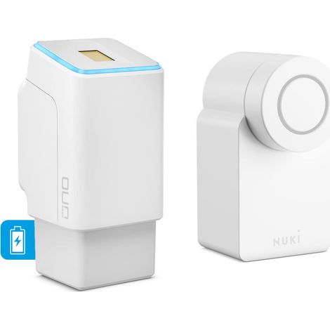 EKEY UNO 200204 Set di retrofit a Batteria Ricaricabile per Tutte Le Porte di Uso Comune, 1.32 W, Bianco (1/4)