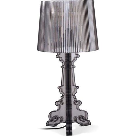 Lampe de Bureau Moderne - Luminaire d'Appoint Gris Anthracite - Design Compact pour Séjour - Matière Résine et Polymère (1/4)