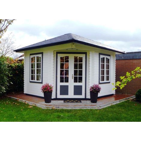 Abri de jardin en bois Melanie 9,9 m2 Naturel (1/4)