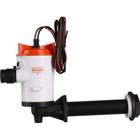 Lure boat aerator pump 600GPH DC submersible pump aquarium live fish aerator pump accessories - 12V 800GPH-1 (1/3)