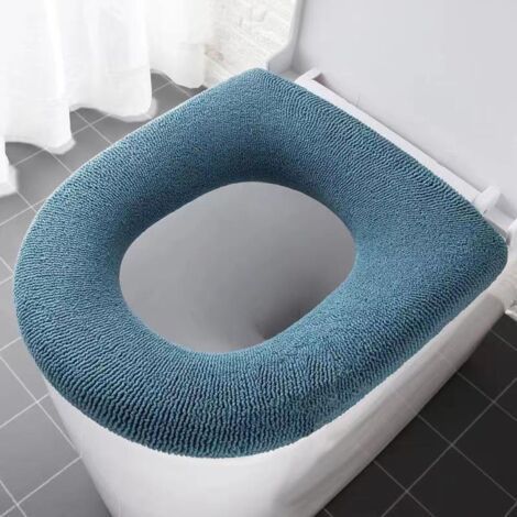 2 Pack Thicker Toilet Seat Covers - Soft Fabric, Thick, Stretchy, Washable, Easy Installation, Comfortable Toilet Seat Cover(36X44cm) (1/5)