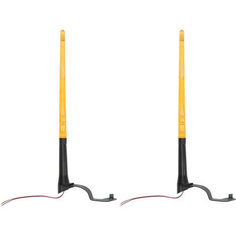 2 Stück Peitschenlichter, 340 mm lang, bernsteinfarben beleuchtete Antennenmastlampe für ATV/UTV (1/5)