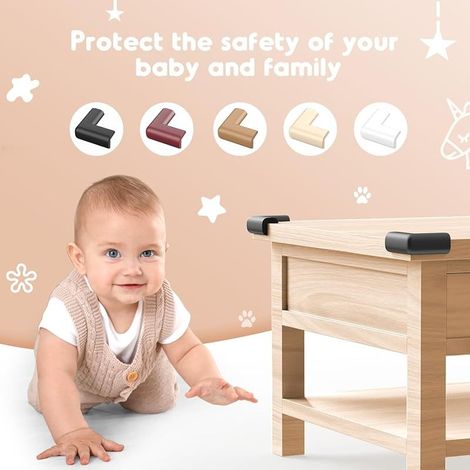 Lot de 12 Coin de Table Protection Bebe, Protege Coin de Bebe avec Colle Solide, Mousse Souple, Protection Angle pour Meubles et Endroits Pointus, Noir (1/5)