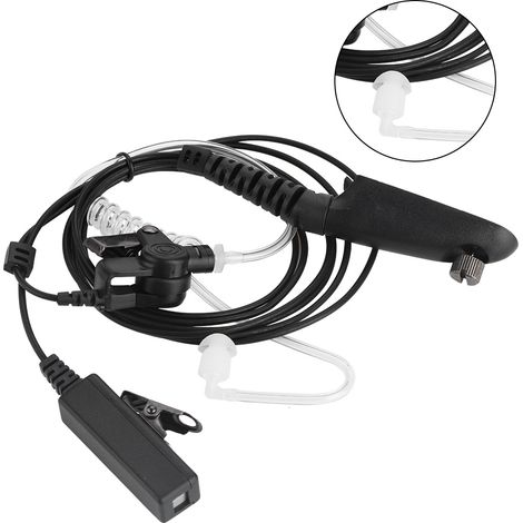 Écouteur talkie-walkie résistant aux radiations de 1,2 m (4 pieds) avec bouton PTT et tube acoustique pour Motorola (1/5)
