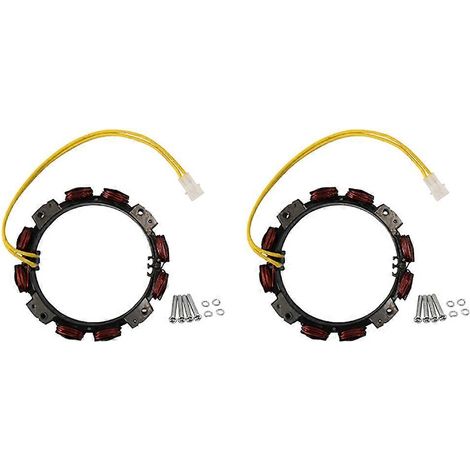 Bobine de charge d'alternateur (2 pièces) compatible avec Briggs & Stratton 592830 (remplace les références 696458, 691064 et 393295) (1/5)