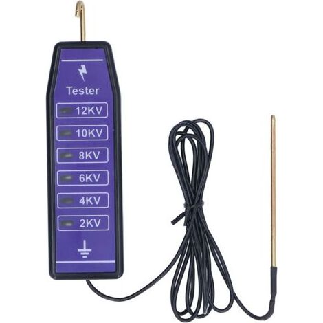 Testeur de clôture électrique, 6 voyants lumineux, voltmètre portable étanche jusqu'à 12 000 V, pour ferme, maison, jardin (1/4)
