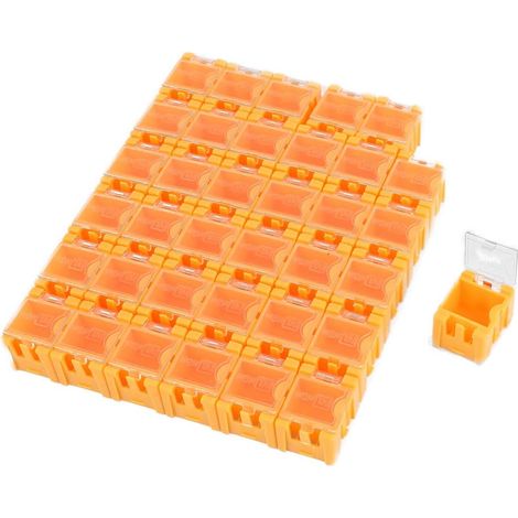 36 pièces en plastique d'art électronique pince organisateur boîte licou conteneur