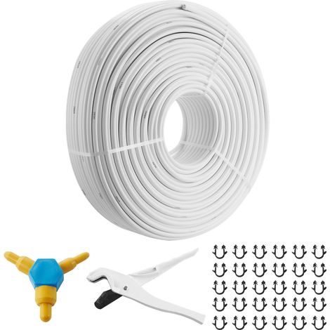Tuyau PEX AL PEX Chauffage Sol 300 m Rouleau Tube PEX-AL-PEX Composite Aluminium-Plastique Φ 16 mm Épaisseur 2 mm Barrière Oxygène Tuyau pour Chauffage Liquide Sol Gaz Eau Chaude Froide Maison (1/5)