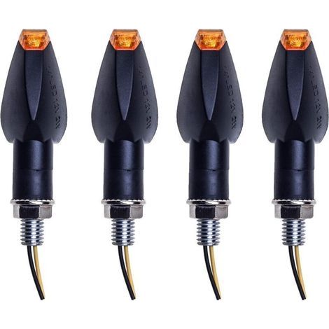 4 Pièces Clignotants Moto Universels 14 LED 12 V Étanches pour Scooter Quad Cruiser et Véhicules Tout-Terrain (1/3)