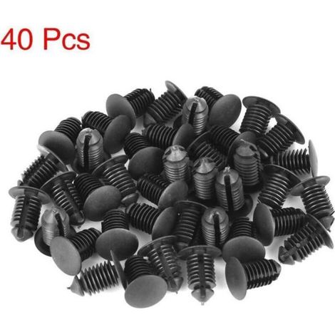 Rivets Plastique - Clips De Fixation 10 Mm - Pour Carrosserie Automobile - Lot De 40 (1/4)