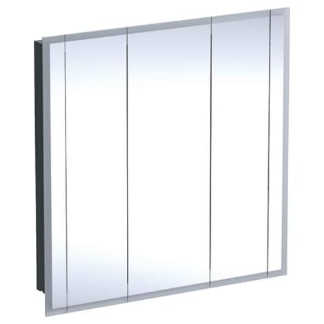 Geberit 500.485.00.1 ONE mobile specchio con illuminazione a tre ante, 90 cm, finiture corpo alluminio spazzolato, con ante dotate di specchi interni ed esterni | Prezzi e offerte su Tavolla.com (1/5)