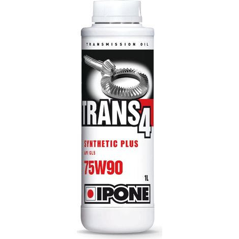 Aceite para engranajes Ipone Trans 4 75W90 1L para motocicletas, quads, UTV y ATV.
