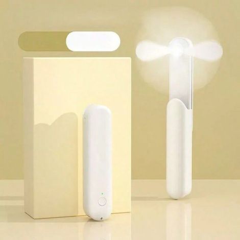 Mini ventilateur portable piles,personnel,été/plage,intérieur/extérieur,cadeau,blanc. (1/5)