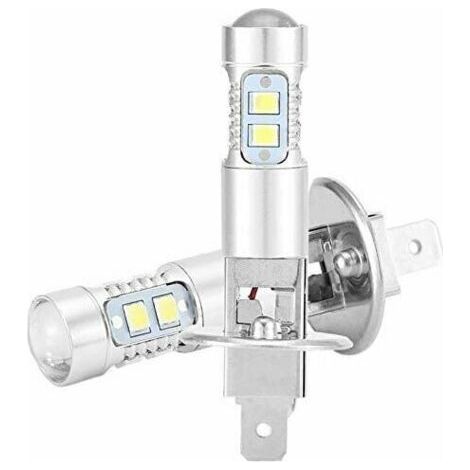 HOXILEELEO - Lot de 2 ampoules LED H1 6000K 100W pour phares, feux de brouillard et éclairage 360°. (1/4)