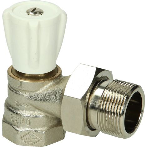 Robinet manuel Mikrotherm 1 1/4'' équerre laiton rouge nickelé