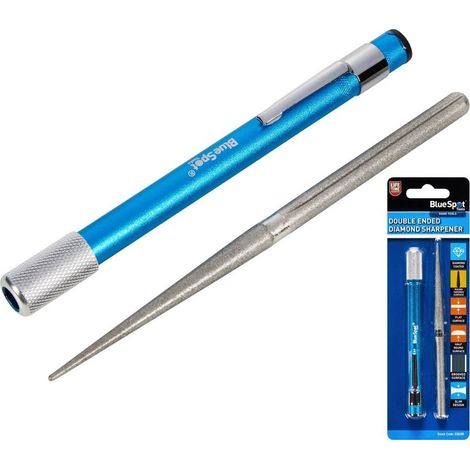 Bluespot Mini Round Double Ended Diamond Coated Sharpener File Tool (1/2)