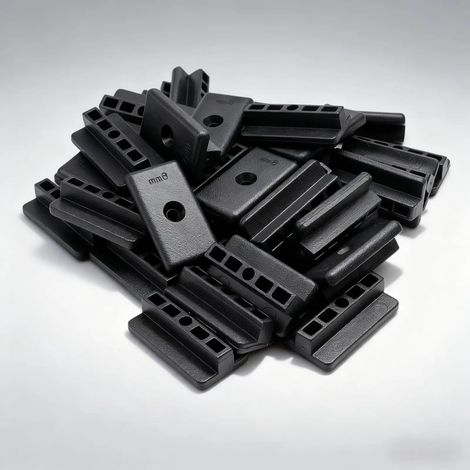 Attaches Cachées pour Terrasse 200 Pièces Clips en T 6 mm, Clips de Terrasse Composites en Plastique, Clips de Fixation en T pour Terrasse, Clip de Fixation Cachée pour Balcons, Jardin (1/5)