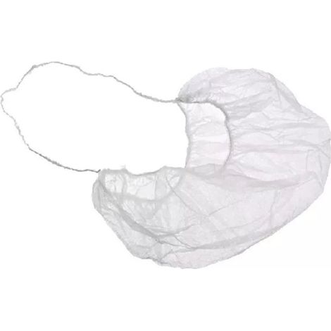 Cache-barbe jetable en polypropylène ACTIVE GEAR (Lot de 100) Blanc Unique (1/2)