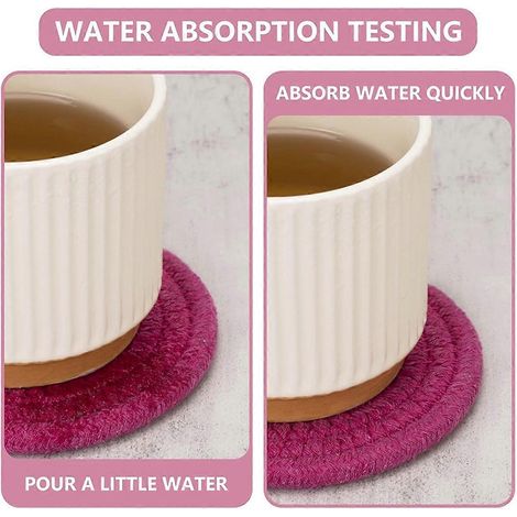 Dessous de verre de bureau, sous-verres absorbants pour boissons (1/5)