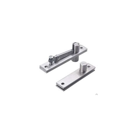 Lot de 2 charnières de porte pivotantes à 360 degrés de rotation cachée en acier inoxydable robuste avec vis de fixation (128 x 23 mm)