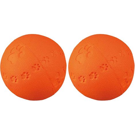 Juguete para perros - Pelota con sonido - 7 cm, color aleatorio (paquete de 2) (1/2)