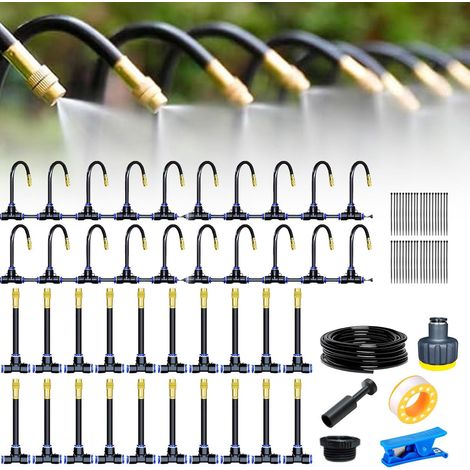 Kit Arrosage Automatique 20m, Système Irrigation Goutte À Goutte, Buse Laiton 360°, Jardin Serre (1/5)