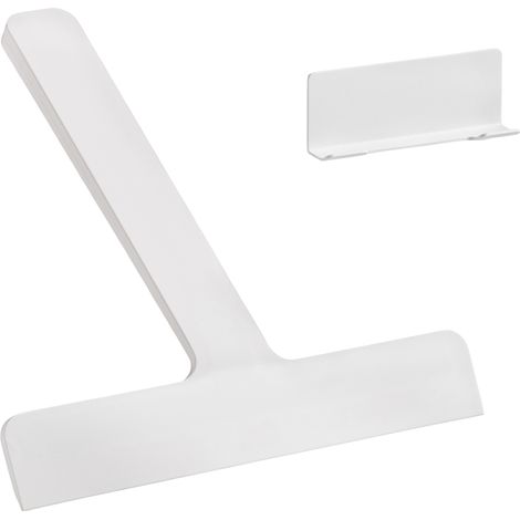 Raclette de douche avec support Blanc 22x24 cm (1/2)