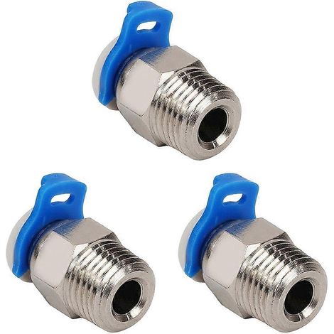3 Stück pneumatische Verbinder JP4-01 Gerade Schnellkupplungen für 3D-Druckerteile für V6-Extruder, Gewinde M10()