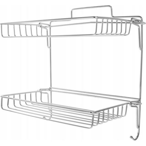 Étagère Murale Salle Bain Inox Pliable Drainage Rapide (1/4)