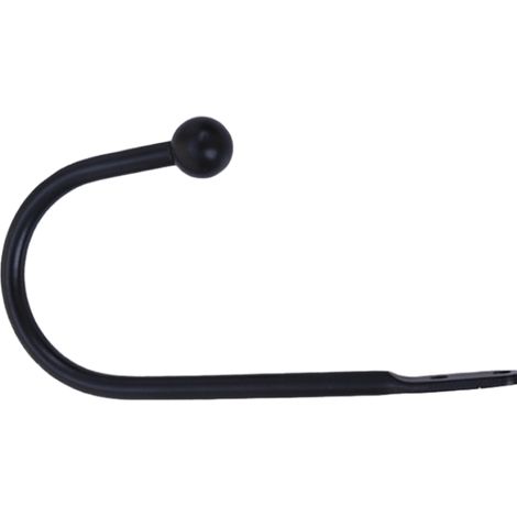 Raffhalter für Gardinen, seitliche Wandhaken aus Aluminiumlegierung (schwarz, 1 Stück) (1/5)