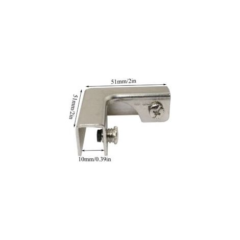 Glasbefestigungsclips Typ L, 2-Wege-Glasverbinder für 6–10 mm Möbelbeschläge, Glaszubehör, 4 Stück – Crezuo
