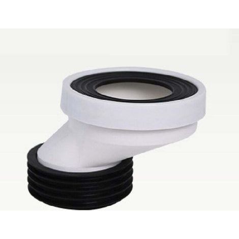 Buse de raccordement pour tuyau de toilette - Buse de vidange droite excentrique (5 cm) (1/2)