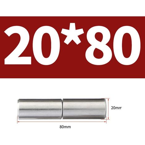 Charnière de porte ronde à souder en acier inoxydable 304 A2 (20 x 80 mm - 1 jeu) pour porte de placard industrielle, robuste et durable. (1/5)