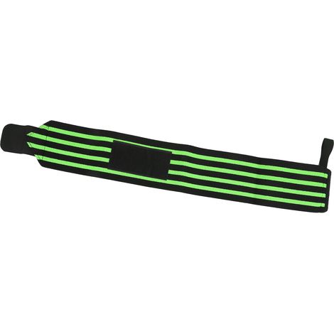 Protection de poignet ajustable pour musculation - Bandes élastiques de soutien noir et vert (1/5)