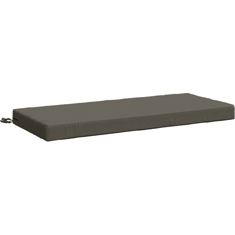 Coussin de banc SOEST 100 % polyester Gris 120 x 50 x 8 cm vidaXL