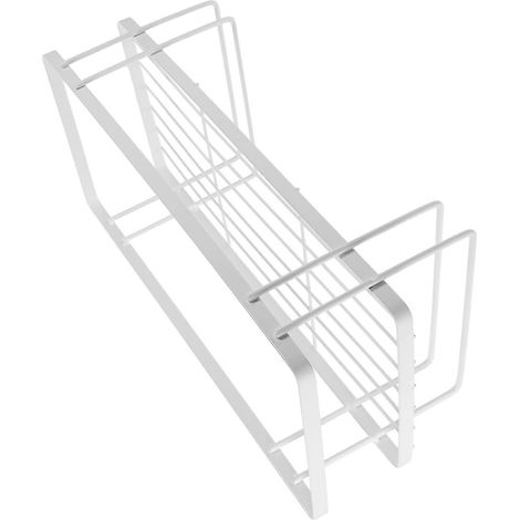 Étagère supérieure de toilette, étagère de rangement pour salle de bain, à un seul niveau, blanche, étanche, usage domestique, 1 ensemble. (1/5)