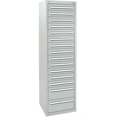 Stumpf Schubladenschrank Serie T-100/35-5, 15 Schubladen lichtgrau (13x100, 2x200mm) (1/3)