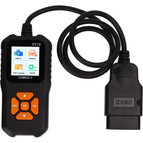 Ortviai Scanner OBD2 V318 écran couleur 1,8 pouce, 10 langues, diagnostic automobile (1/5)