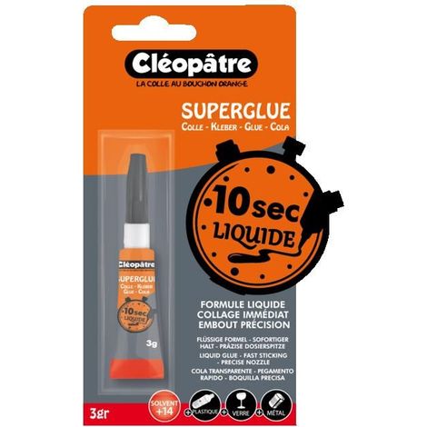 Colle Super Glue Liquide - 3G - Cléopâtre (1/2)